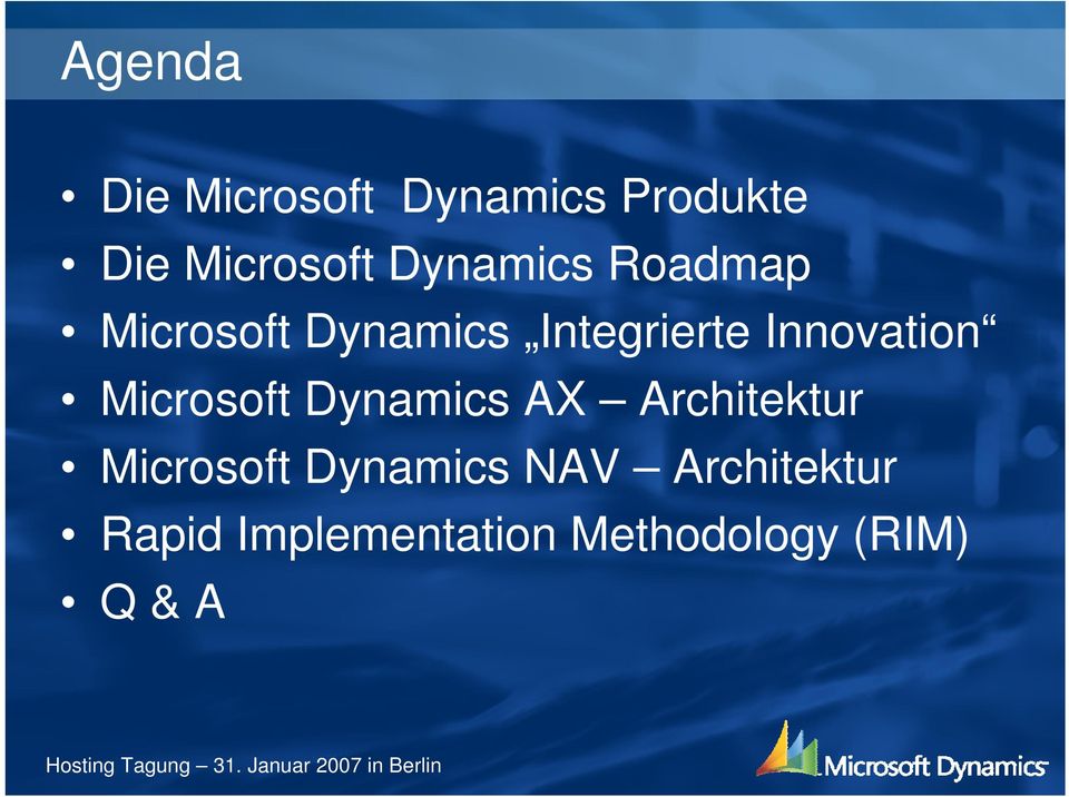 Innovation Microsoft Dynamics A Architektur Microsoft