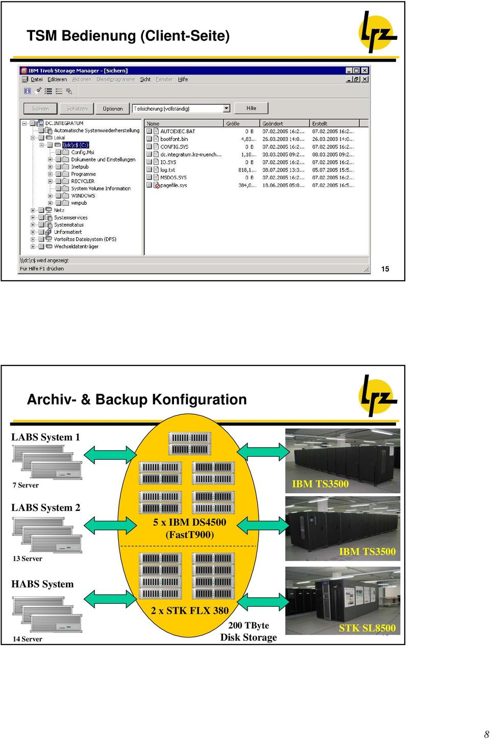 Server HABS System 5 x IBM DS4500 (FastT900) IBM TS3500