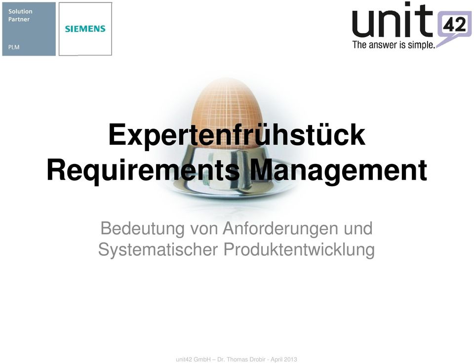 Anforderungen und Systematischer