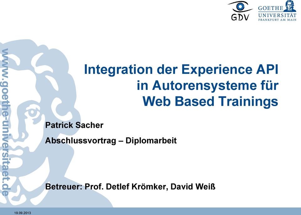 Web Based Trainings Abschlussvortrag