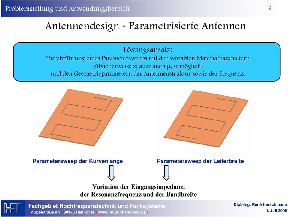 σ möglich) und den Geometrieparametern der Antennenstruktur sowie der Frequenz.