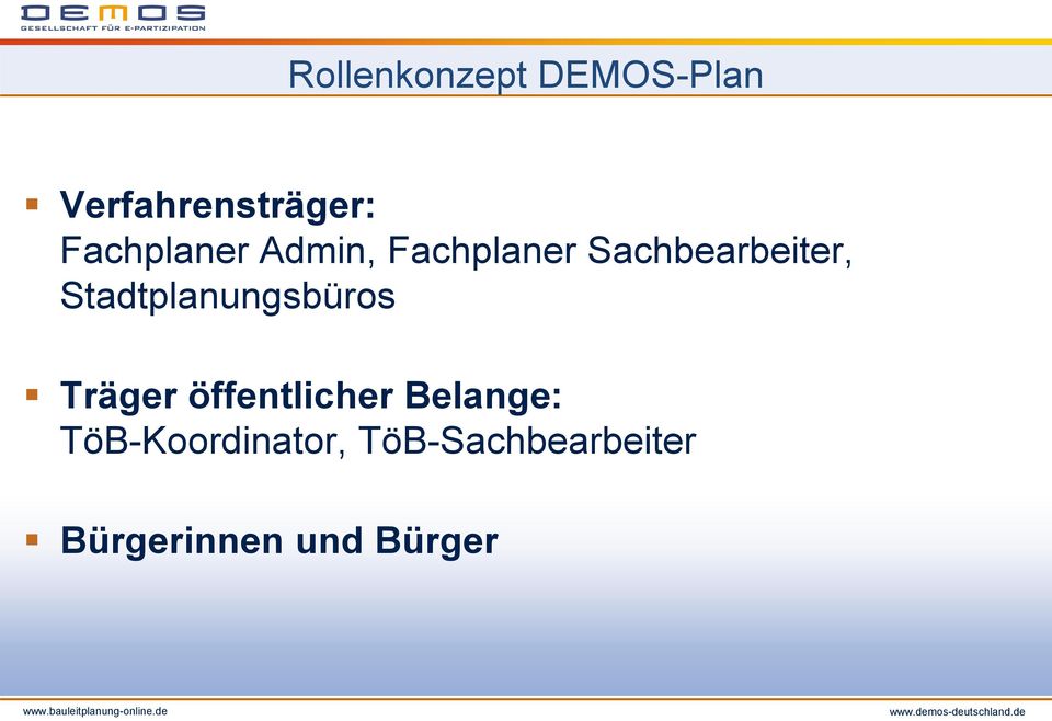 Stadtplanungsbüros Träger öffentlicher Belange: