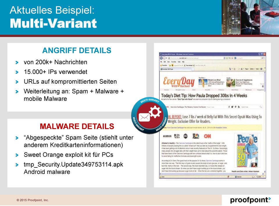 mobile Malware MALWARE DETAILS Abgespeckte Spam Seite (stiehlt unter anderem