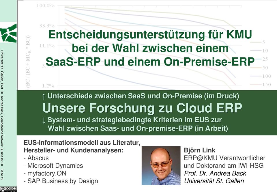 Druck) Unsere Forschung zu Cloud ERP System- und strategiebedingte Kriterien im EUS zur Wahl zwischen Saas- und On-premise-ERP (in Arbeit)