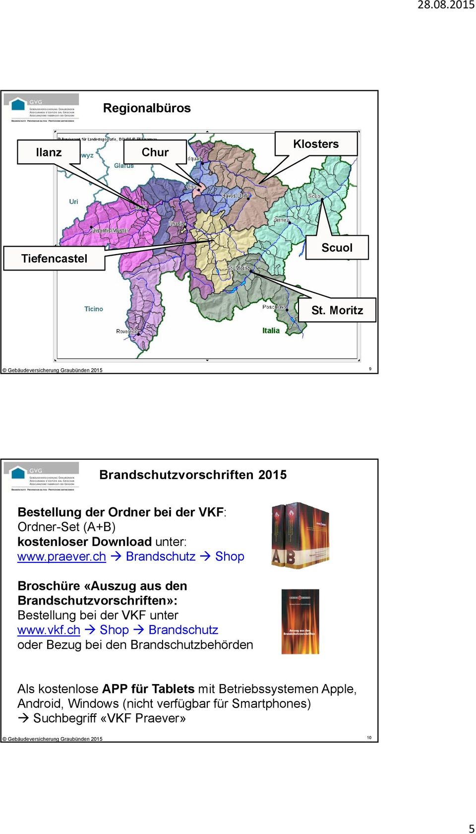 praever.ch Brandschutz Shop Broschüre «Auszug aus den Brandschutzvorschriften»: Bestellung bei der VKF unter www.vkf.