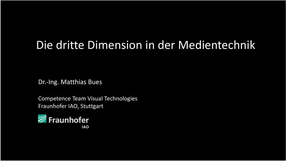 Matthias Bues Competence Team