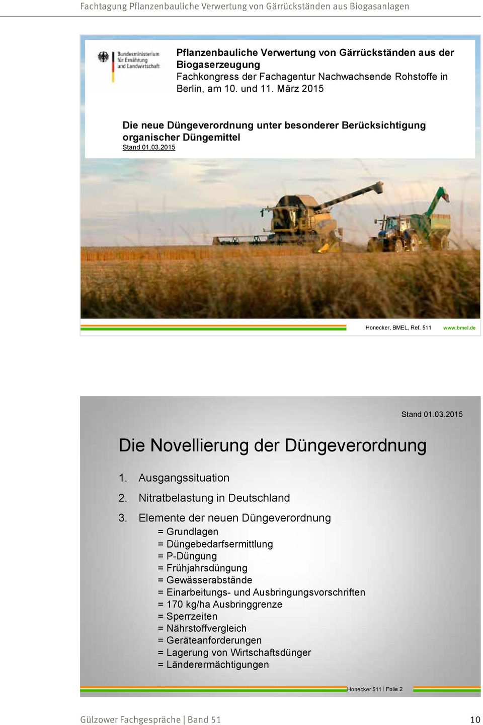 Ausgangssituation 2. Nitratbelastung in Deutschland 3.