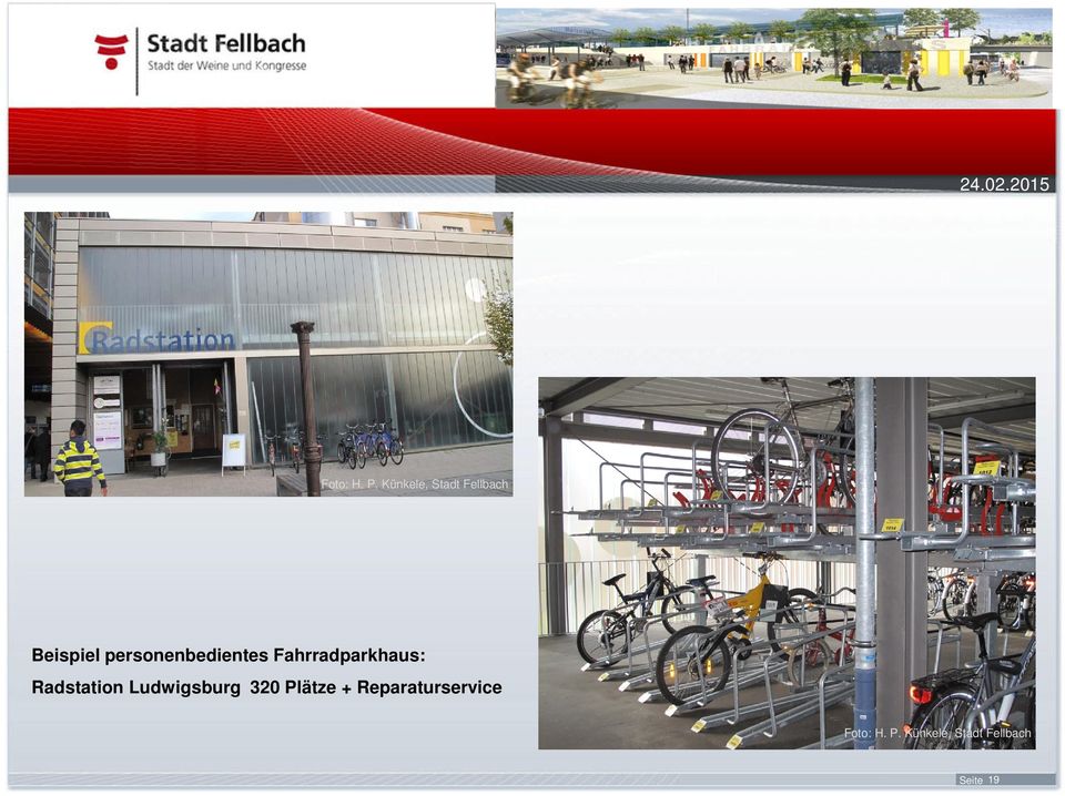 personenbedientes Fahrradparkhaus: