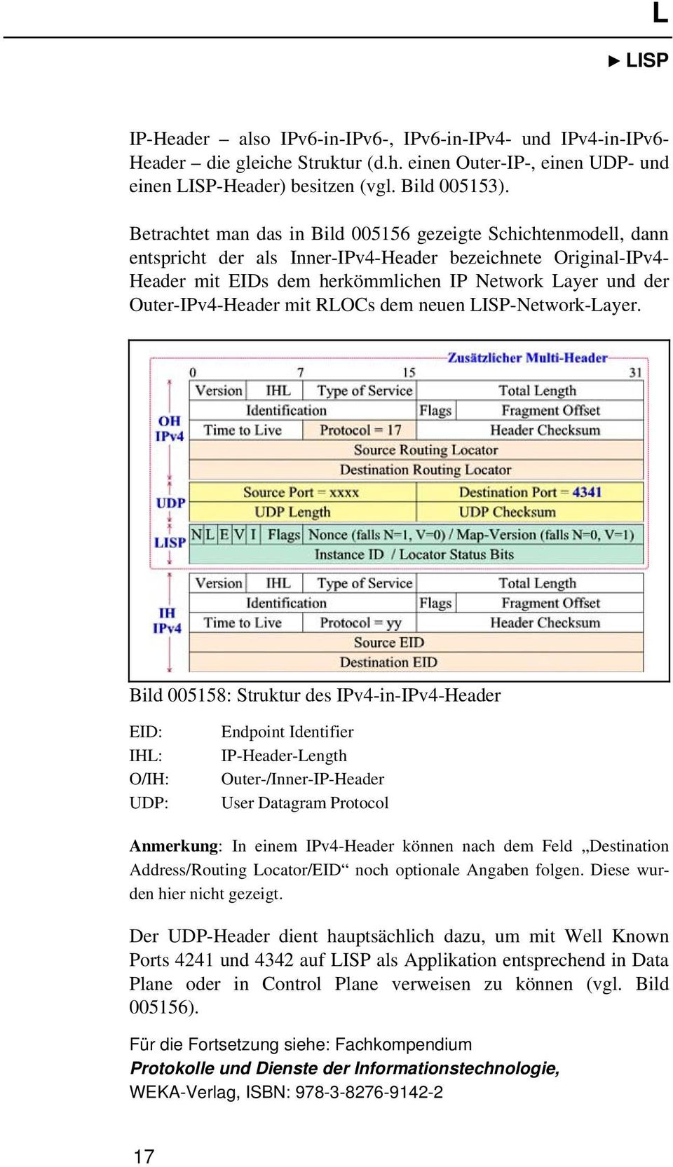 Outer-IPv4-Header mit RLOCs dem neuen LISP-Network-Layer.