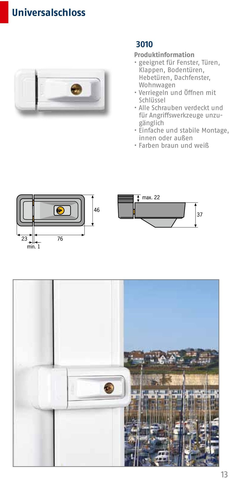 mit Schlüssel Alle Schrauben verdeckt und für Angriffswerkzeuge