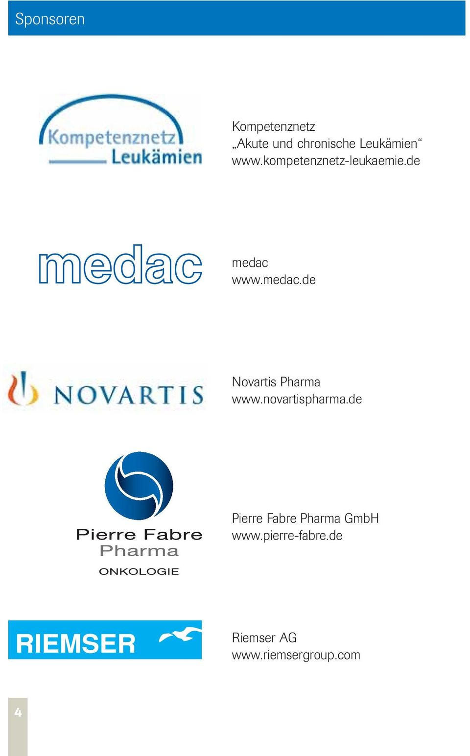 www.medac.de Novartis Pharma www.novartispharma.