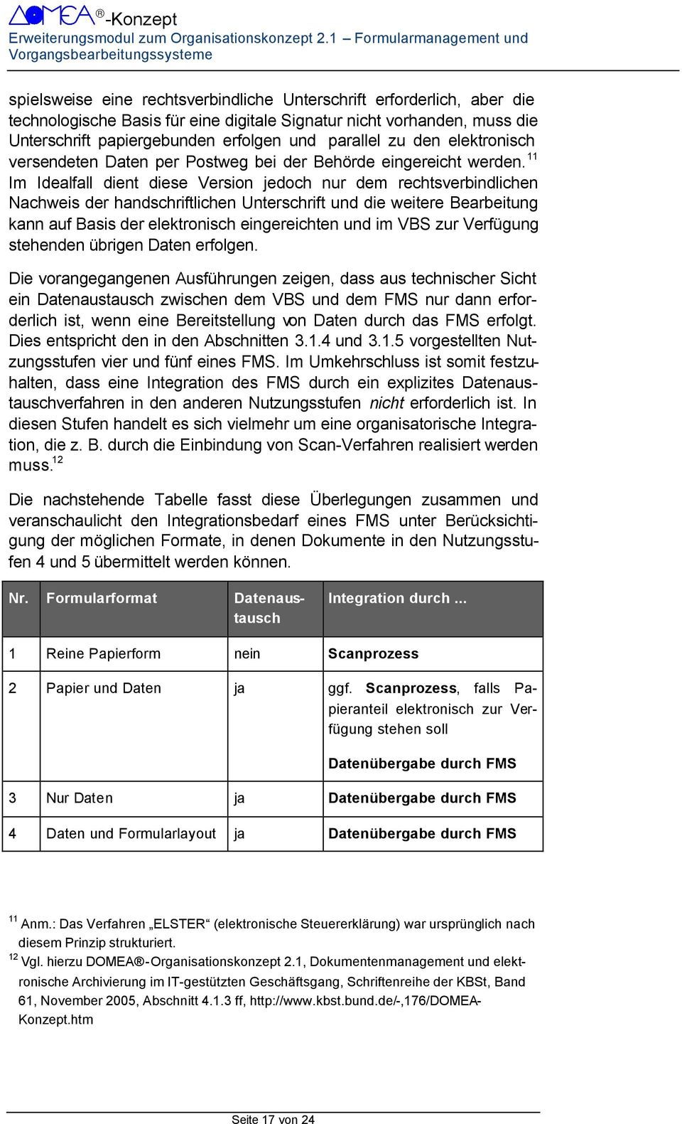 11 Im Idealfall dient diese Version jedoch nur dem rechtsverbindlichen Nachweis der handschriftlichen Unterschrift und die weitere Bearbeitung kann auf Basis der elektronisch eingereichten und im VBS