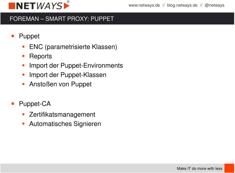 Puppet-Environments Import der Puppet-Klassen