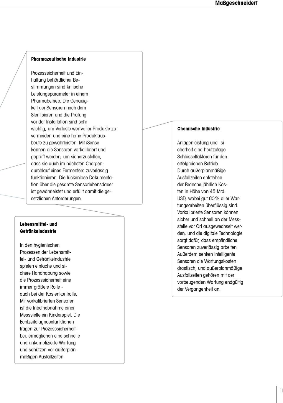 Mit isense können die Sensoren vorkalibriert und geprüft werden, um sicherzustellen, dass sie auch im nächsten Chargendurchlauf eines Fermenters zuverlässig funktionieren.