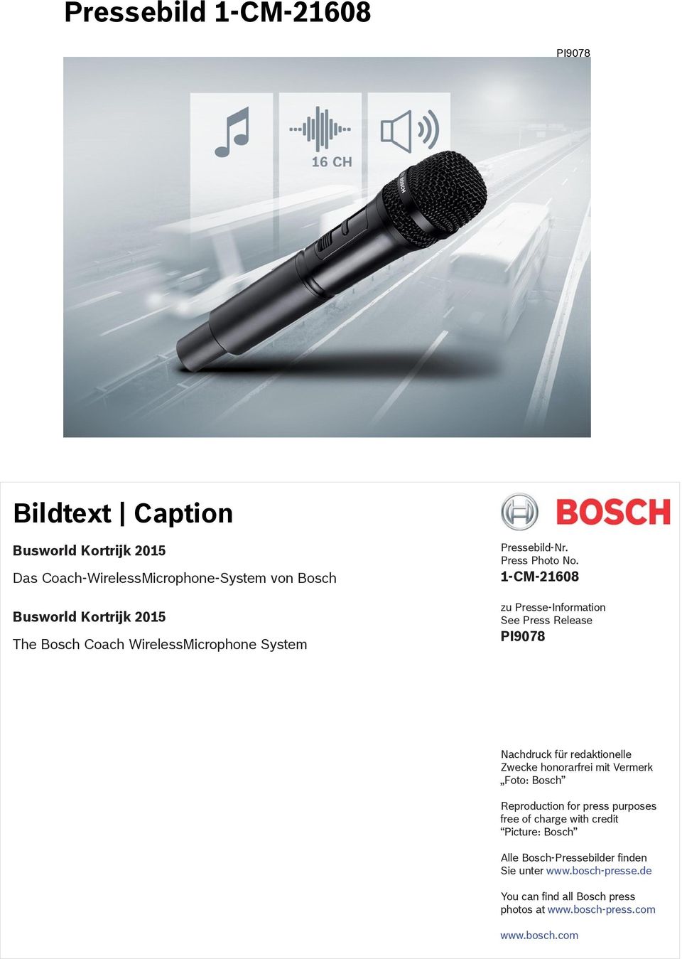 1-CM-21608 zu Presse-Information See Press Release Nachdruck für redaktionelle Zwecke honorarfrei mit Vermerk Foto: Bosch