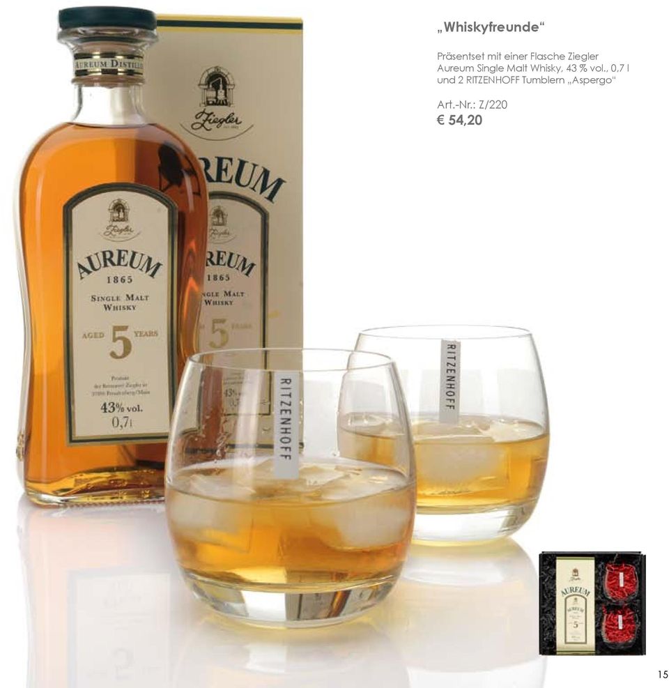 Ziegler Aureum Single Malt Whisky, 43 % vol.