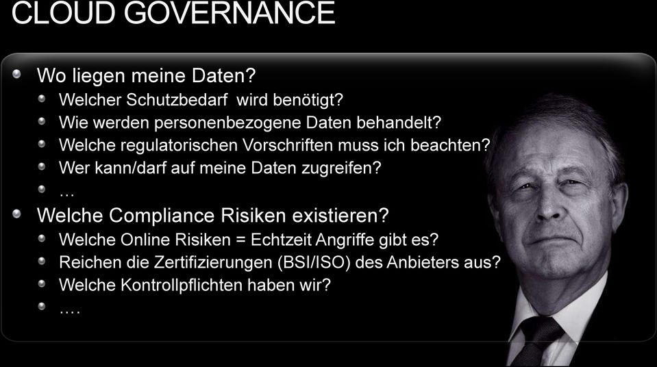 Wer kann/darf auf meine Daten zugreifen? Welche Compliance Risiken existieren?