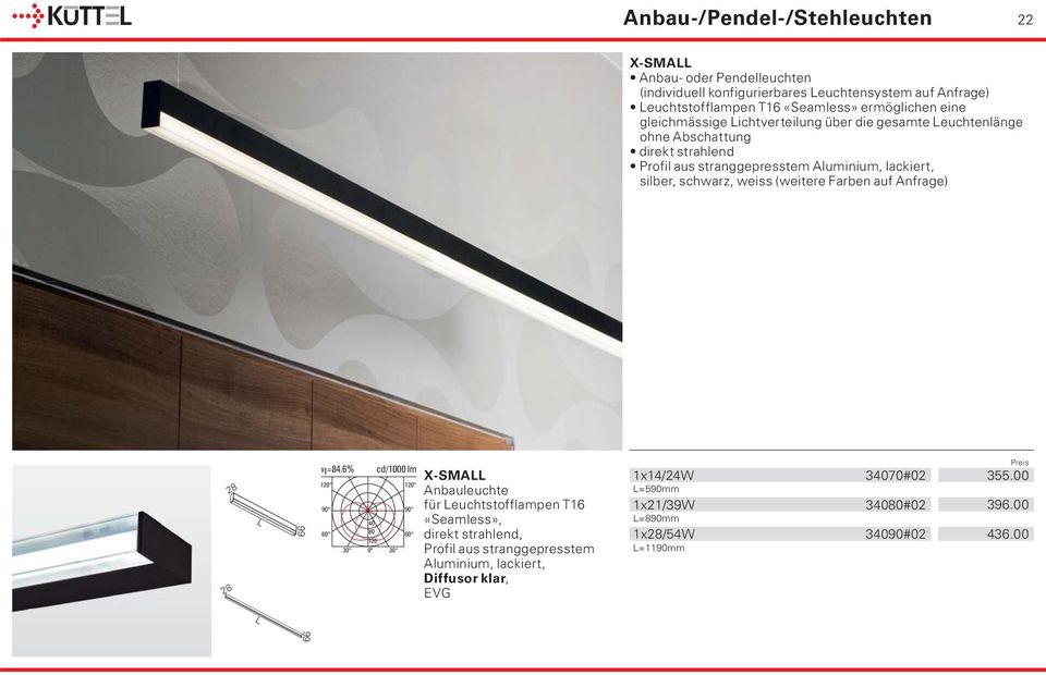 Aluminium, lackiert, silber, schwarz, weiss (weitere Farben auf Anfrage) 28 28 66 150 =84.