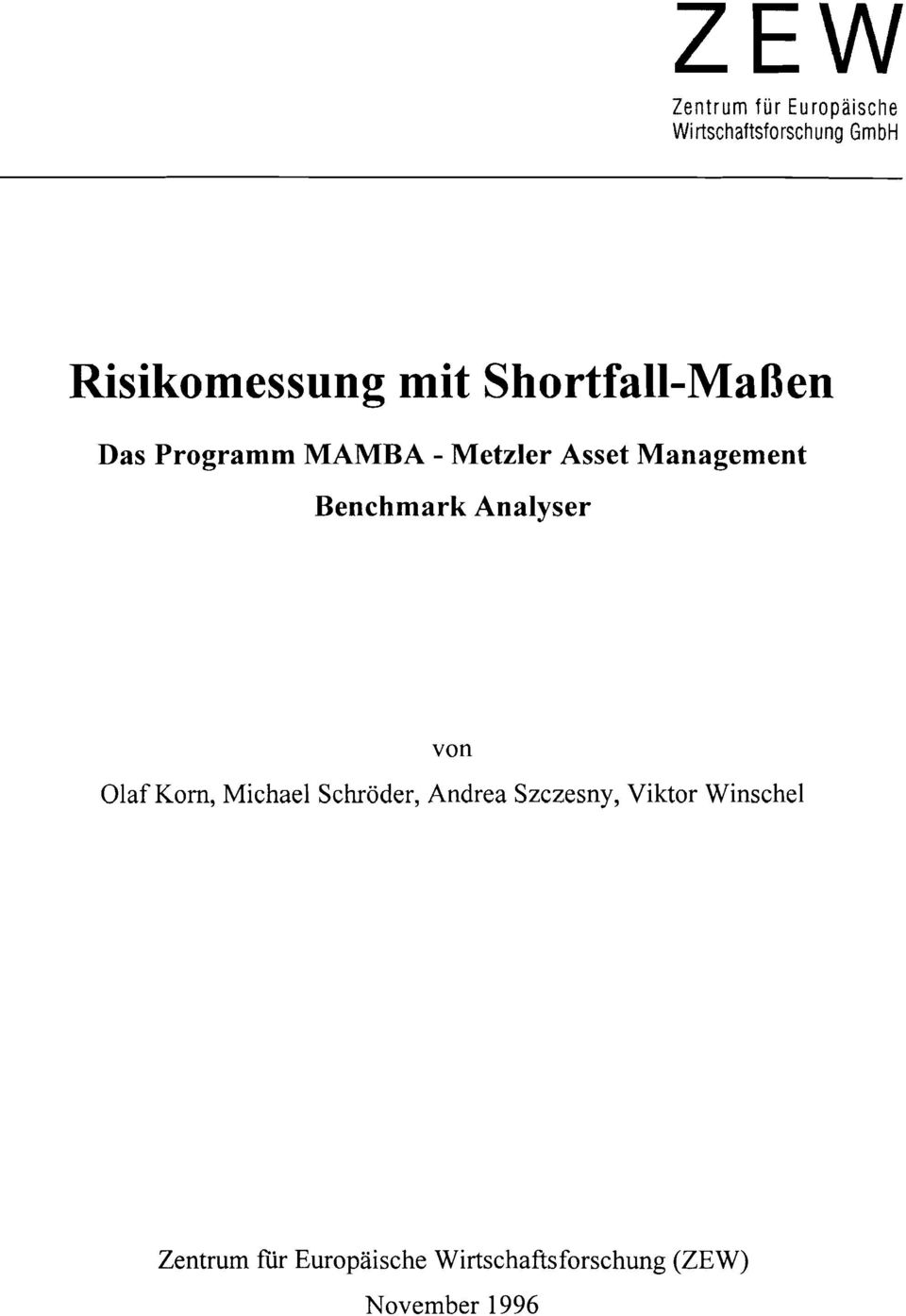 Benchmark Analyser von OlafKom, Michael Schröder, Andrea Szczesny,