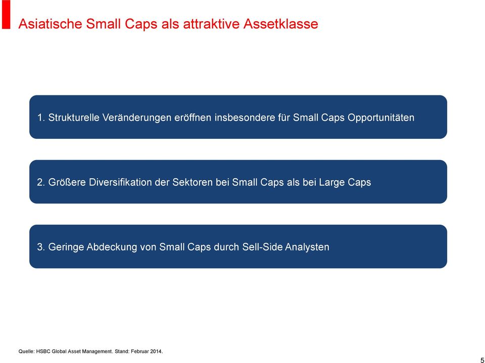 Größere Diversifikation der Sektoren bei Small Caps als bei Large Caps 3.