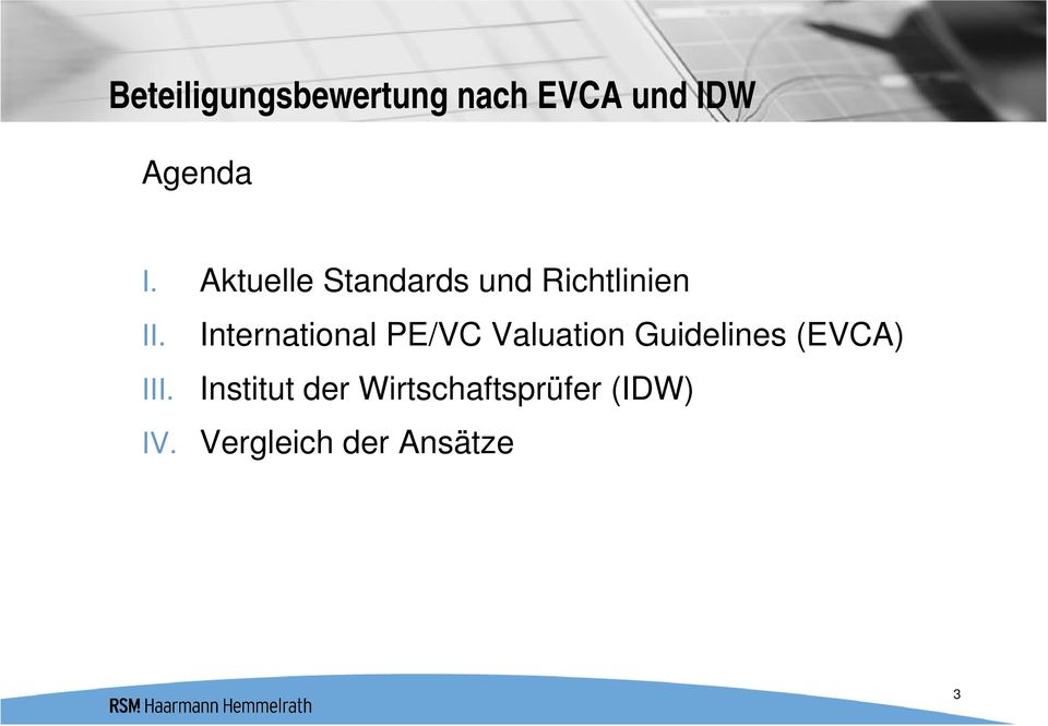 International PE/VC Valuation Guidelines (EVCA)