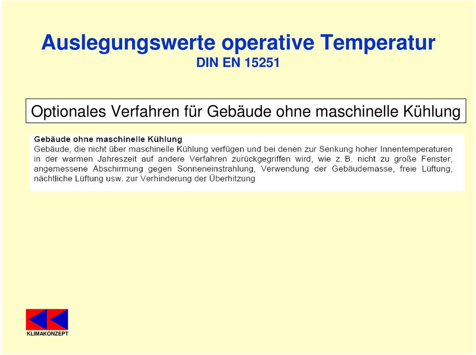 Optionales Verfahren für