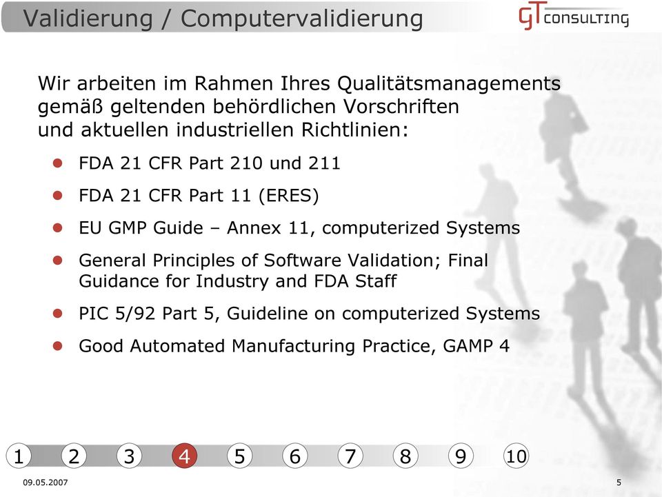 11 (ERES) EU GMP Guide Annex 11, computerized Systems General Principles of Software Validation; Final Guidance