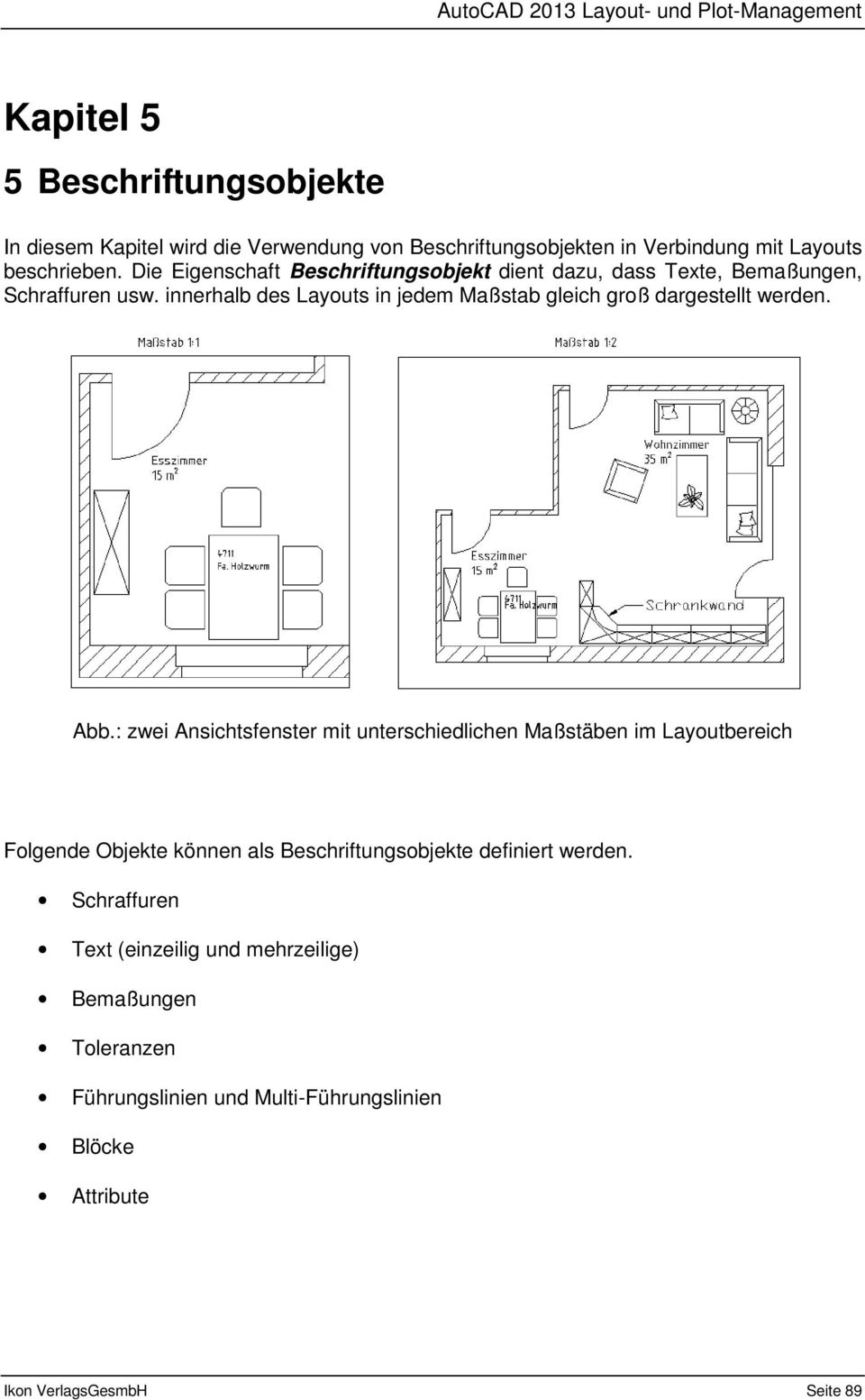 innerhalb des Layouts in jedem Maßstab gleich groß dargestellt werden. Abb.