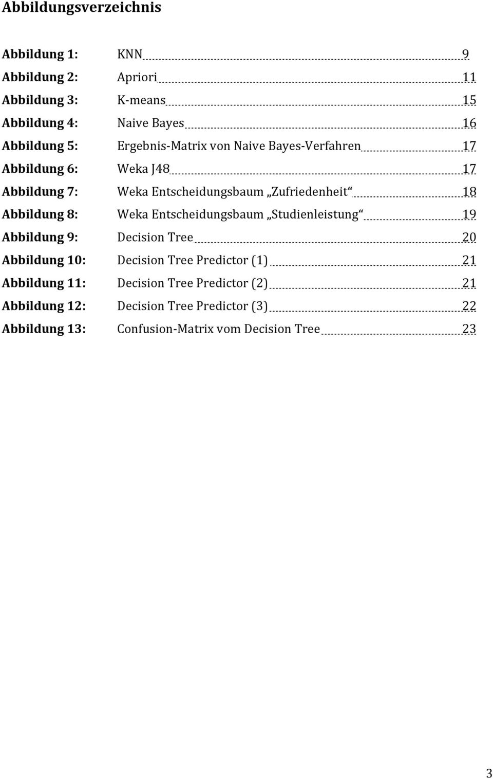 Abbildung 8: Weka Entscheidungsbaum Studienleistung 19 Abbildung 9: Decision Tree 20 Abbildung 10: Decision Tree Predictor (1) 21
