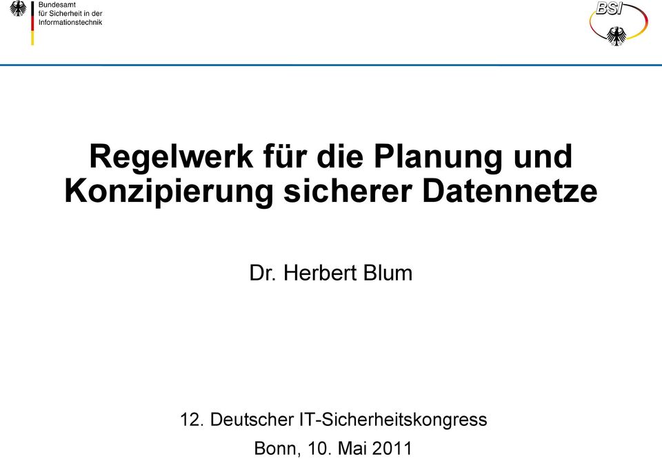 Datennetze Dr. Herbert Blum 12.