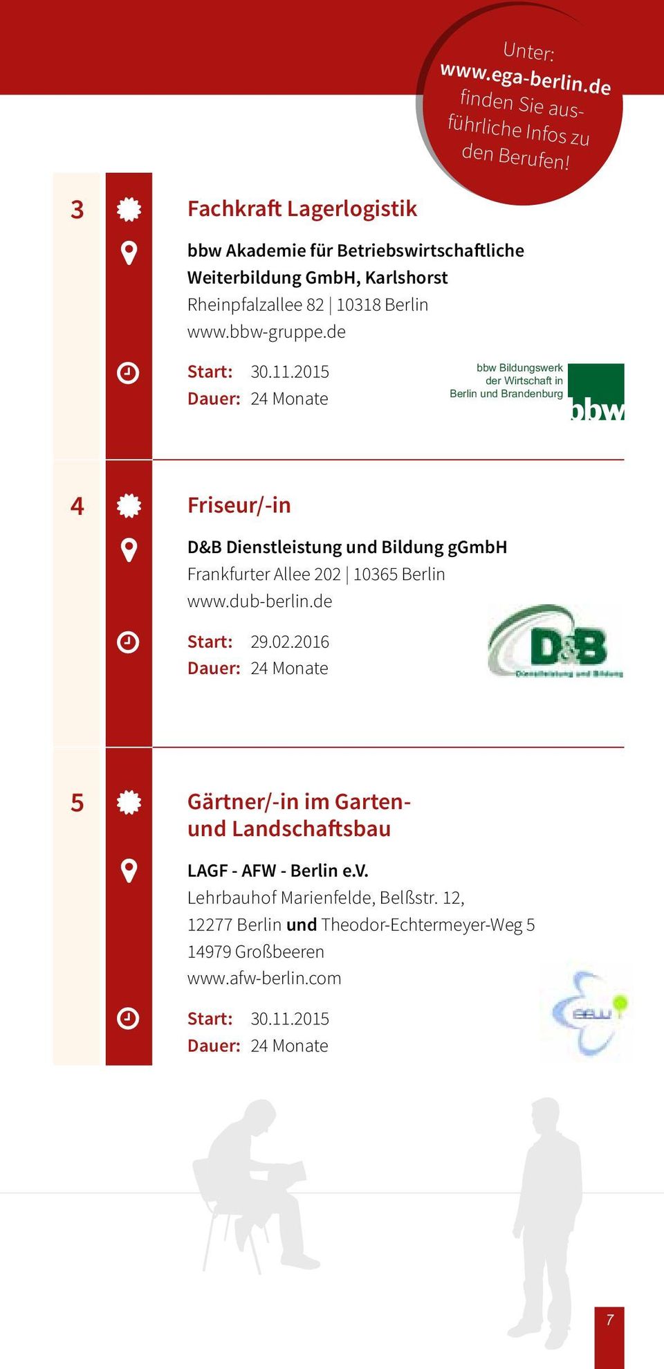 de bbw Bildungswerk der Wirtschaft in Berlin und Brandenburg 4 Friseur/-in D&B Dienstleistung und Bildung ggmbh Frankfurter Allee 202 10365