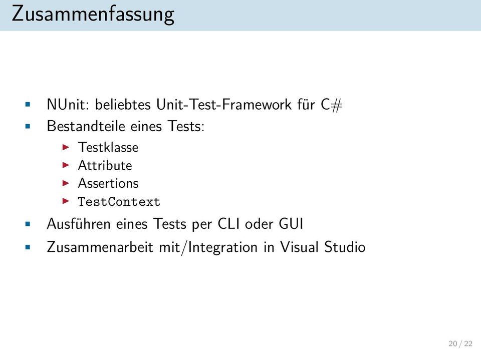 Assertions TestContext Ausführen eines Tests per CLI