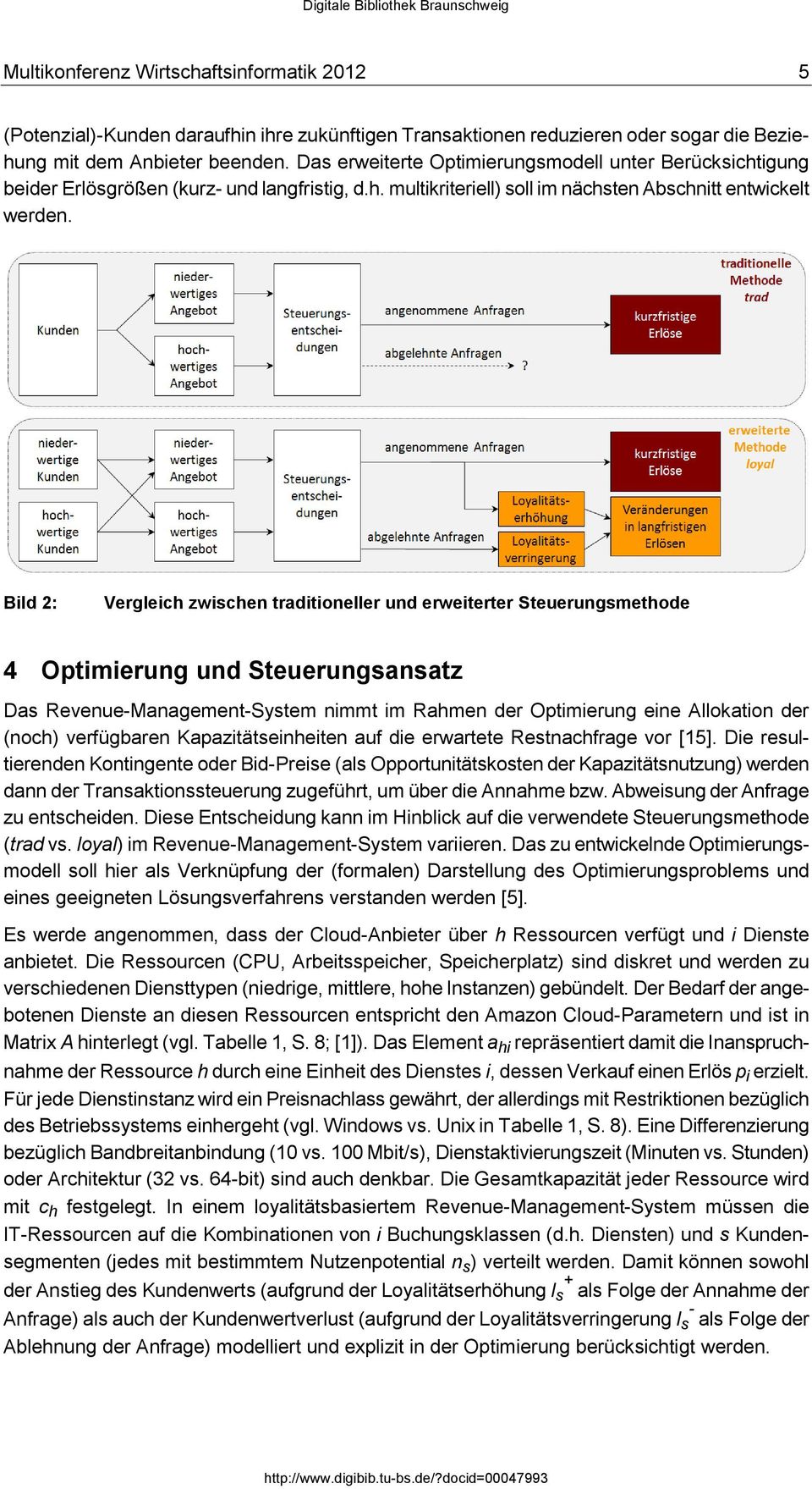 Bild 2: Vergleich zwischen traditioneller und erweiterter Steuerungsmethode 4 Optimierung und Steuerungsansatz Das Revenue-Management-System nimmt im Rahmen der Optimierung eine Allokation der (noch)