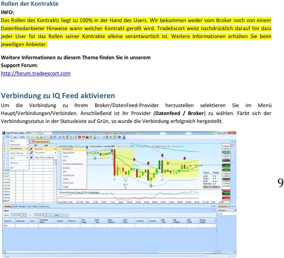 Weitere Informationen zu diesem Thema finden Sie in unserem Support Forum: http://forum.tradeescort.