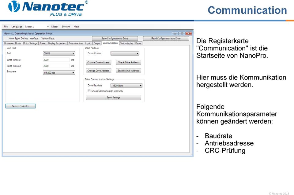 Hier muss die Kommunikation hergestellt werden.