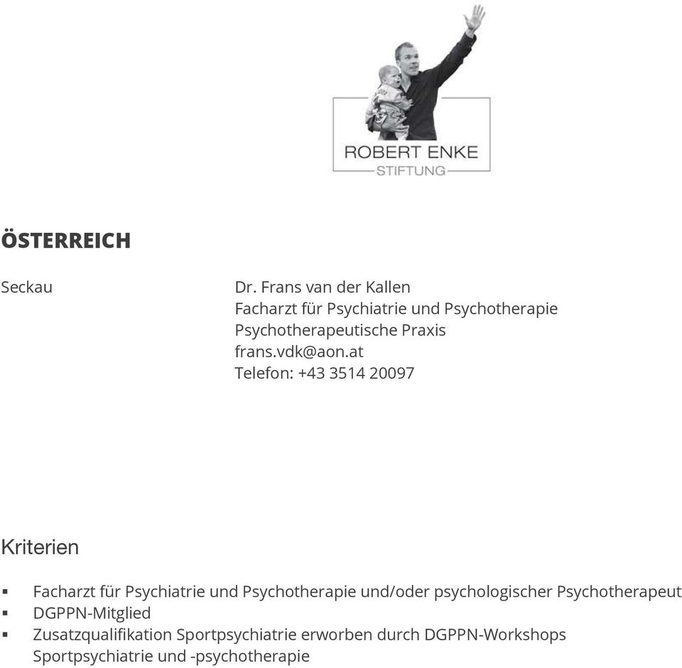 Psychotherapeut DGPPN-Mitglied Zusatzqualifikation