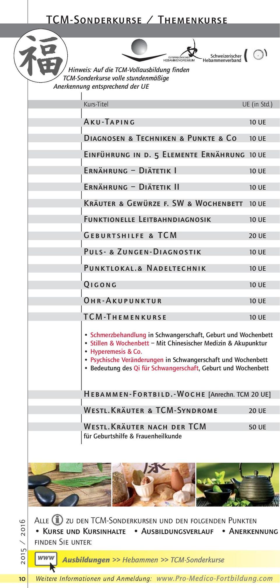 SW & WocW ochenbett Funktionelle Leitbahndia ahndiagnosik Geburt shilfe & TCMT Puls- & Zungen-Diagn gnostik Punktl tlokal.