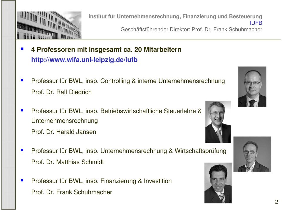 Controlling & interne Unternehmensrechnung h Prof. Dr. Ralf Diedrich Professur für BWL, insb.