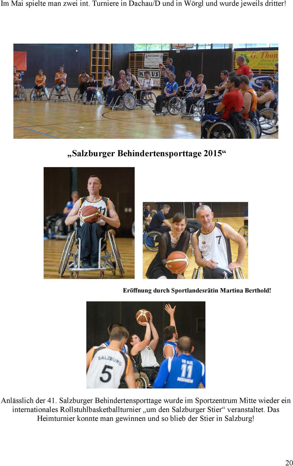 Salzburger Behindertensporttage wurde im Sportzentrum Mitte wieder ein internationales