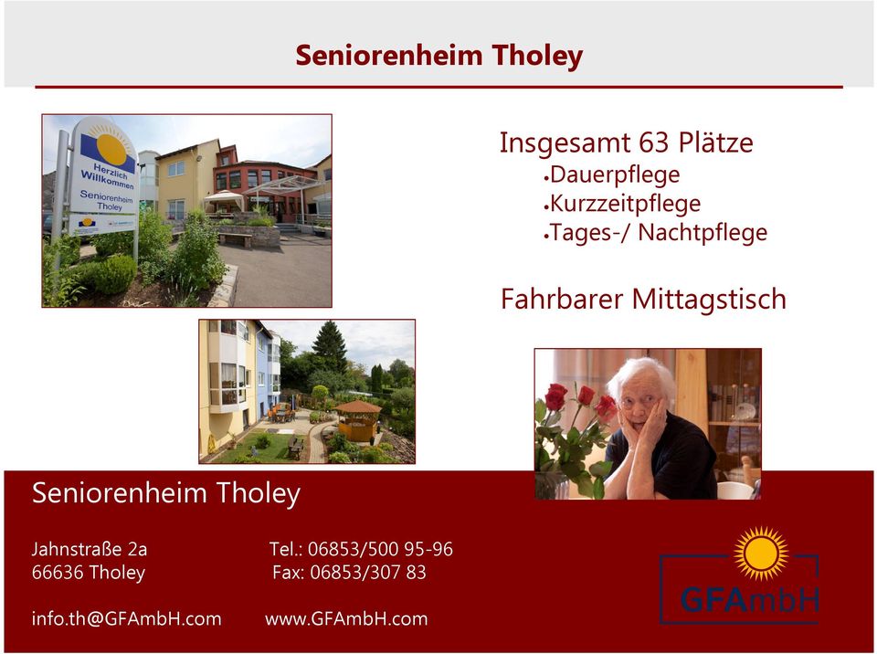 Seniorenheim Tholey Jahnstraße 2a Tel.