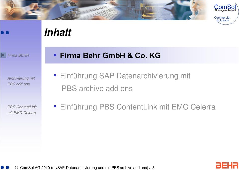 archive add ons Einführung PBS ContentLink mit EMC