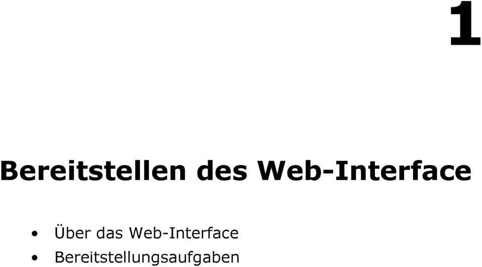 das Web-Interface