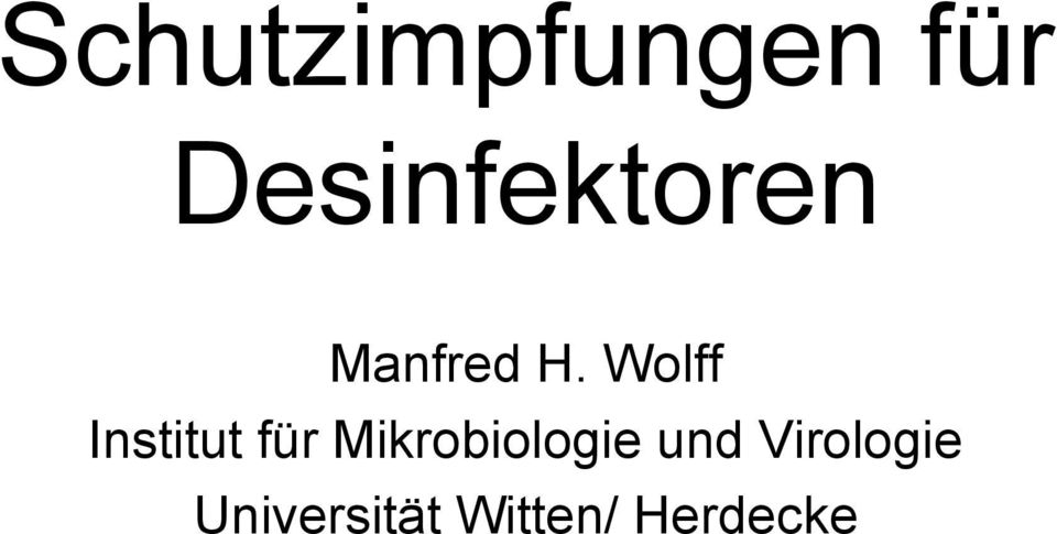 Wolff Institut für