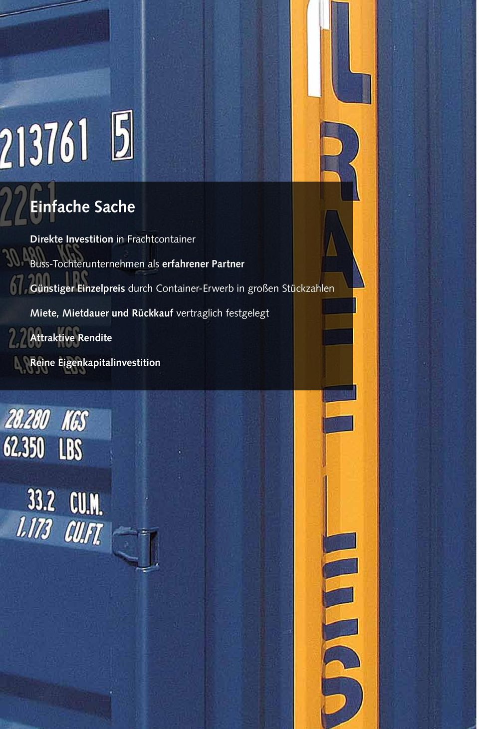 Container-Erwerb in großen Stückzahlen Miete, Mietdauer und Rückkauf