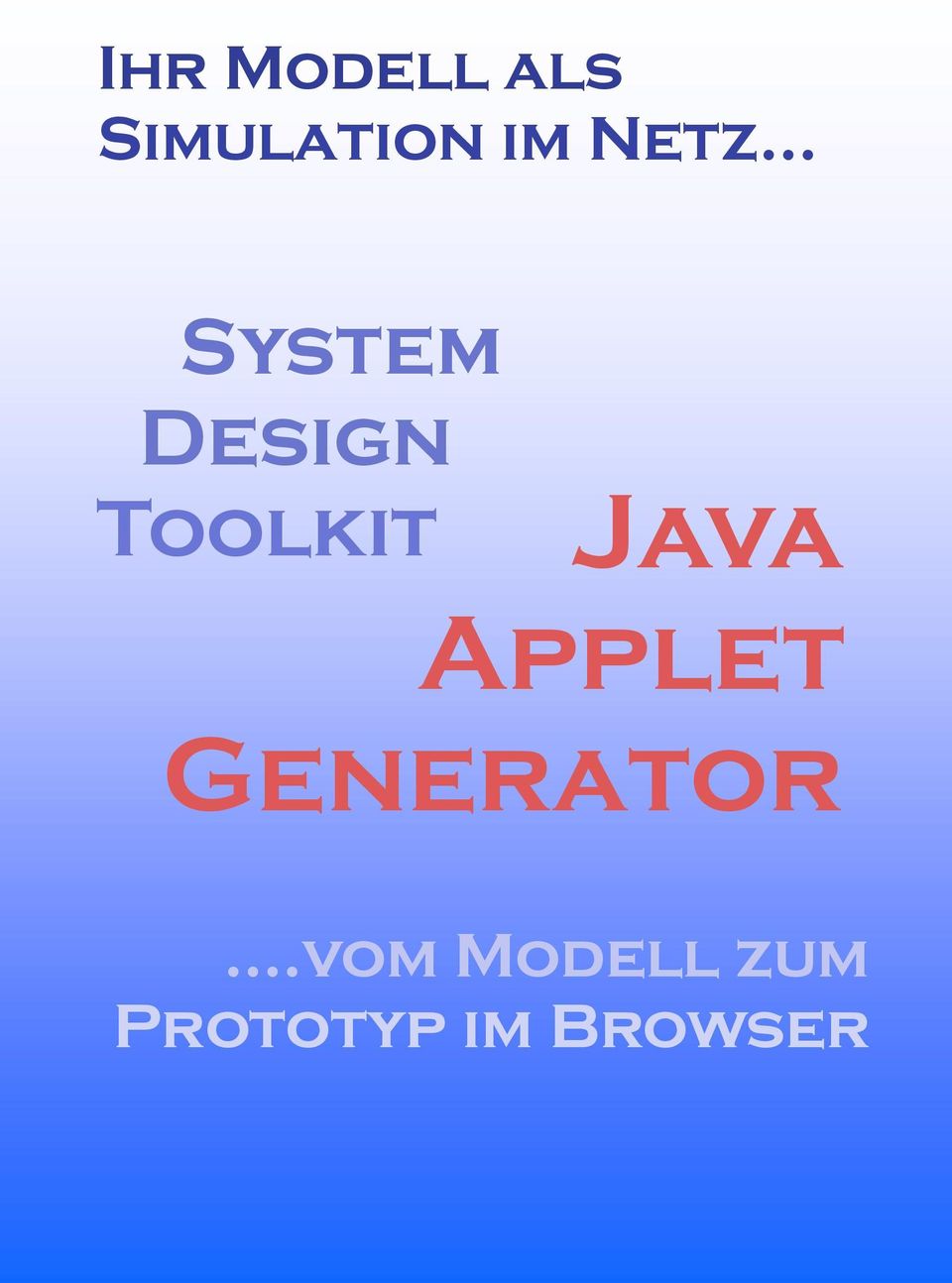 Toolkit Java Applet