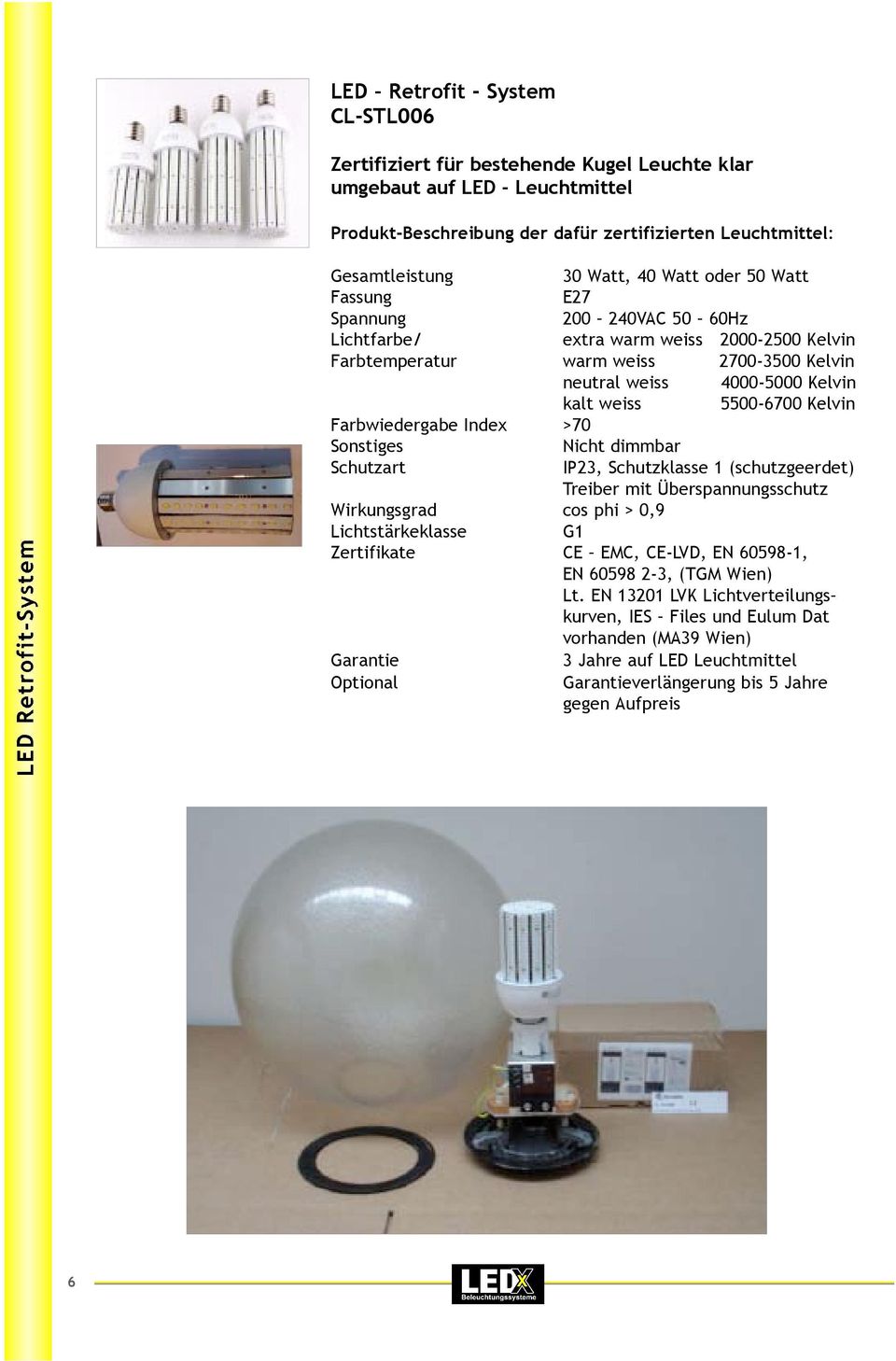 oder 50 Watt IP23, Schutzklasse 1