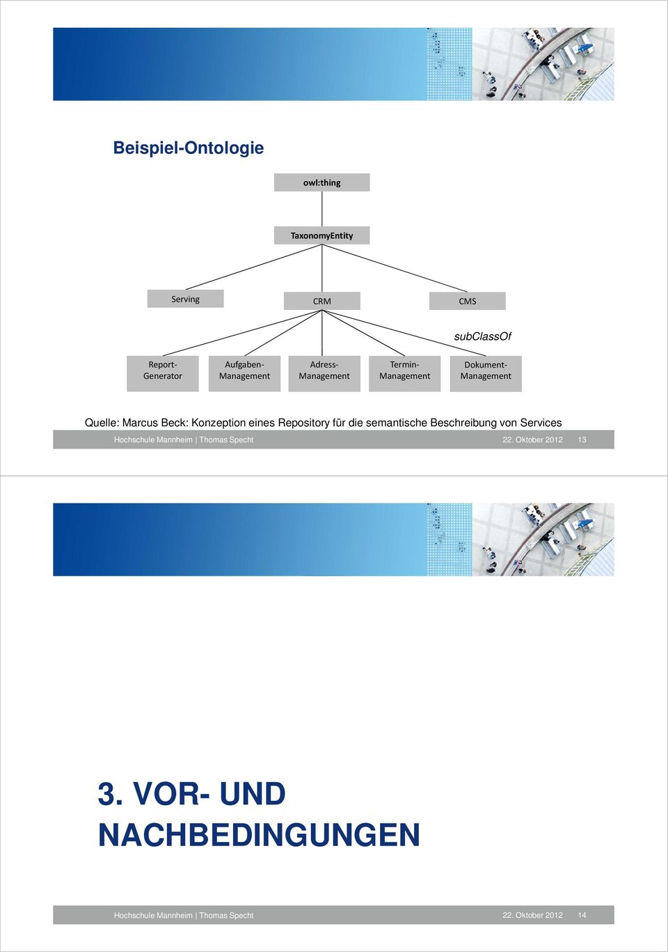 Konzeption eines Repository für die semantische Beschreibung von Services Hochschule Mannheim