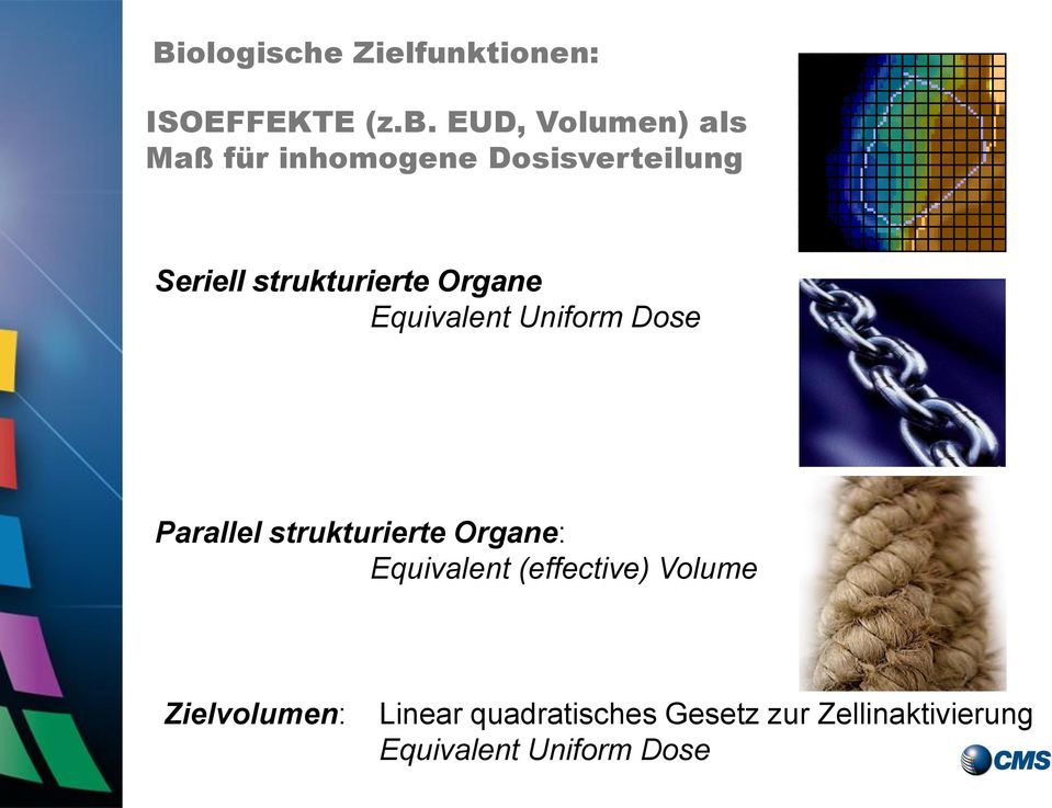 Organe Equivalent Uniform Dose Parallel strukturierte Organe: Equivalent