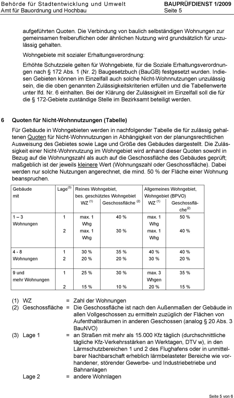 Wohngebiete mit sozialer Erhaltungsverordnung: Erhöhte Schutzziele gelten für Wohngebiete, für die Soziale Erhaltungsverordnungen nach 172 Abs. 1 (Nr. 2) Baugesetzbuch (BauGB) festgesetzt wurden.