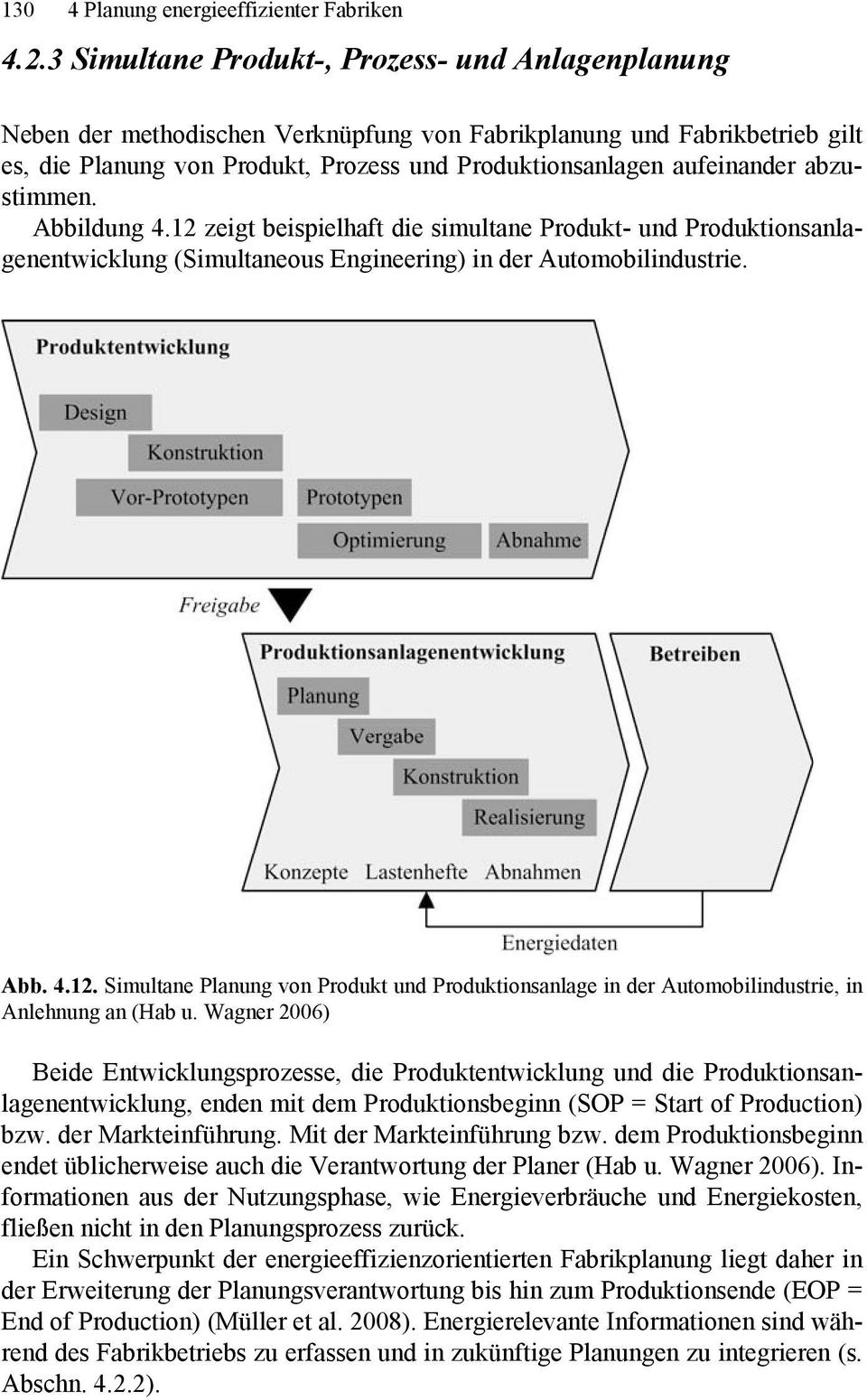 abzustimmen. Abbildung 4.12 zeigt beispielhaft die simultane Produkt- und Produktionsanlagenentwicklung (Simultaneous Engineering) in der Automobilindustrie. Abb. 4.12. Simultane Planung von Produkt und Produktionsanlage in der Automobilindustrie, in Anlehnung an (Hab u.